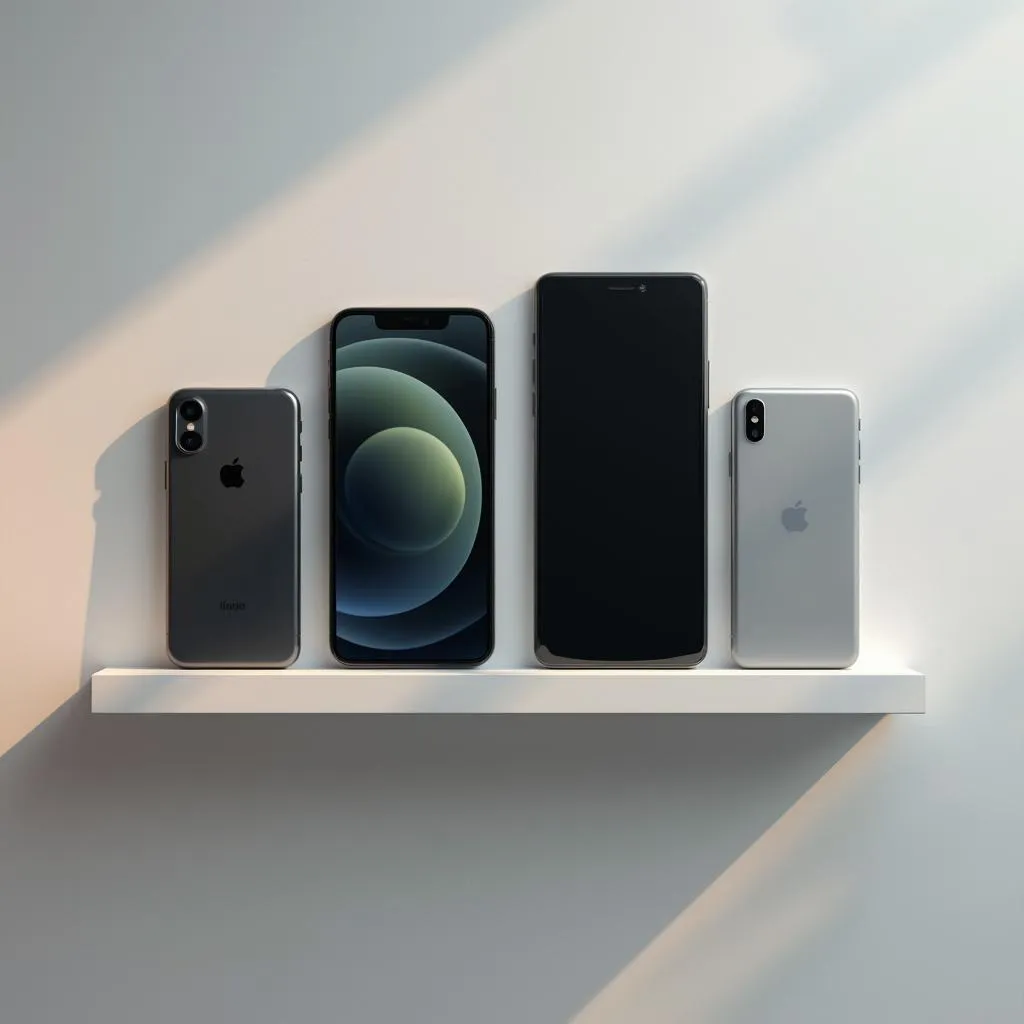 Colección de smartphones modernos